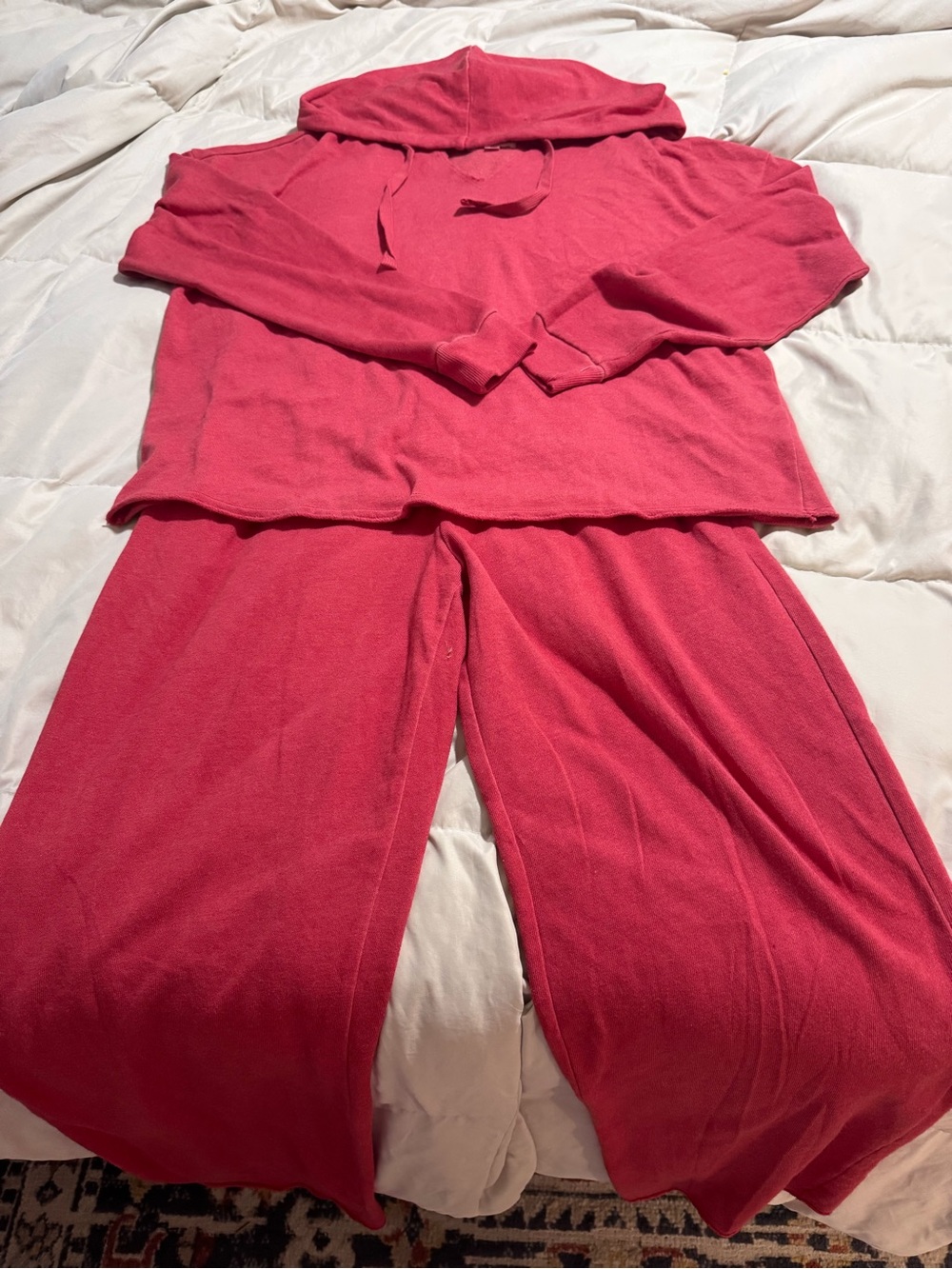 Lightweight Red Hooded sweatsuit set size small
